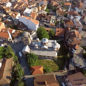 Bogorodica Ljeviska, southern aerial view