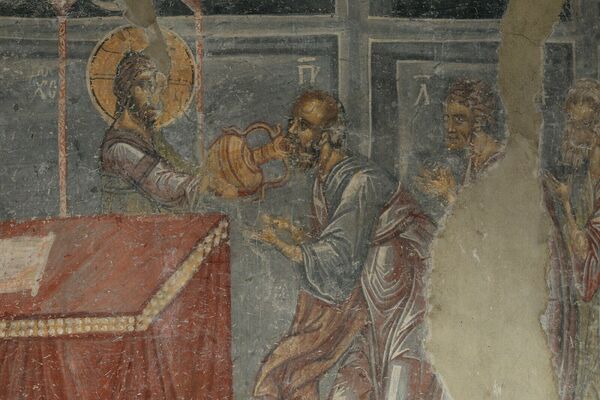 Communion of the Apostles, detail