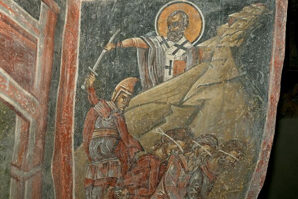 Saint Nicholas Rescues Three Men from Execution, detail