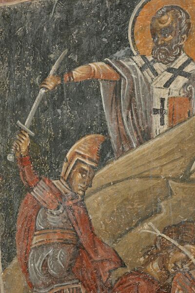 Saint Nicholas Rescues Three Men from Execution, detail