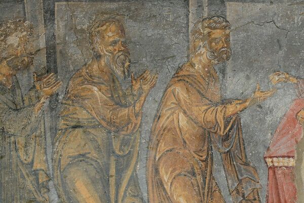 Communion of the Apostles, detail