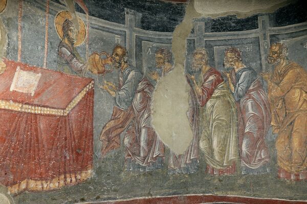 Communion of the Apostles, detail