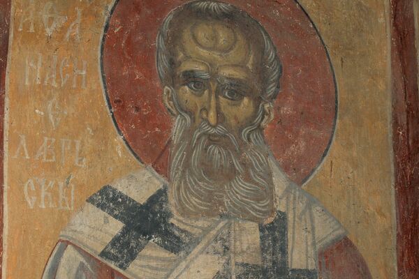 Saint Athanasius of Athos, detail