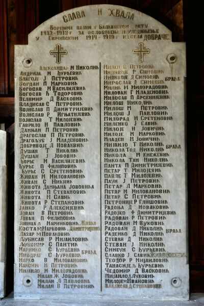 Memorial to Soldiers from Ramaća and Neighbouring Villages Who Died in the Wars of 1912-1919