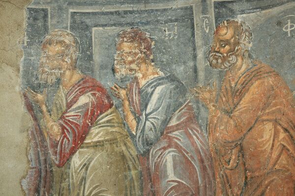 Communion of the Apostles, detail