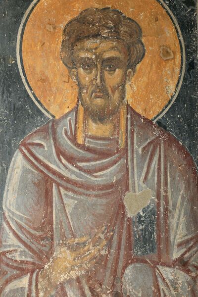 Saint Panteleimon (?), detail