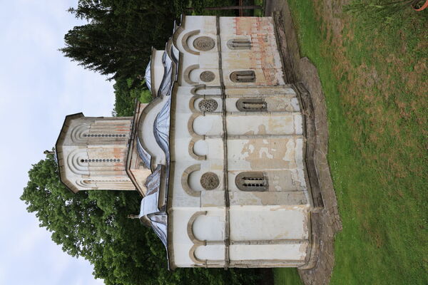 Northeast side of the church