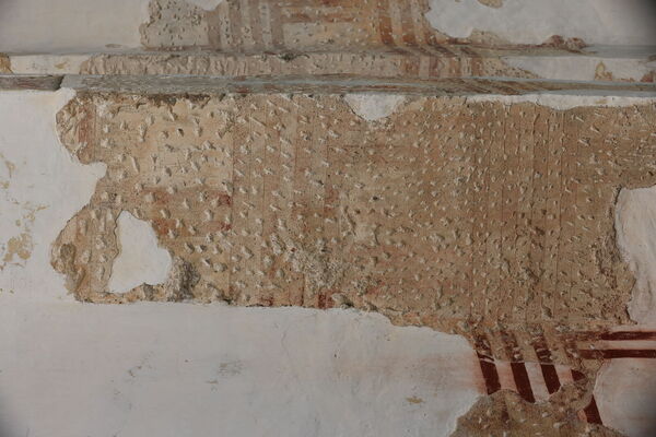 Remains of the original fresco decoration