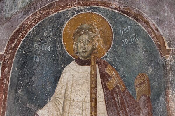 Holy Deacon Roman the Melodist, detail