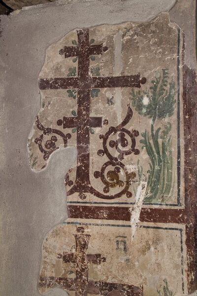 Flowered crosses with cryptogram