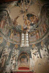 View of the upper sections of the sanctuary