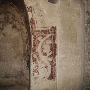 Arcosolium over the tomb with remains of the wall paintings