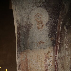 Arcosolium over the tomb with remains of the wall paintings