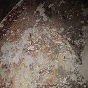 Arcosolium over the tomb with remains of the wall paintings