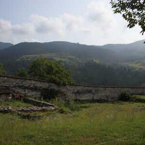 Archaeological remains of buildins along the north walls of the monastery