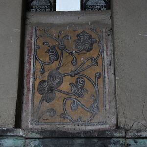 Ornamental field in the window of the dome