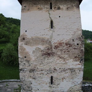 View of the east wall of the tower