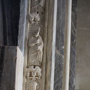 South doorpost with figures of the apostles