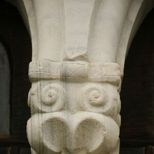 Sculptural decoration of the window of the nartex on the south facade