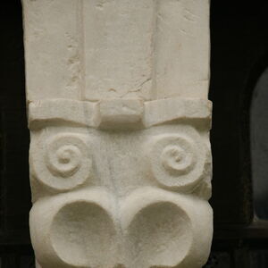 Sculptural decoration of the narthex window on south facade