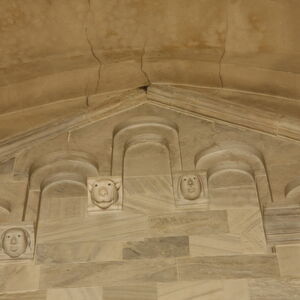 Blind arcades on the west facde of the Church of the Mother of God