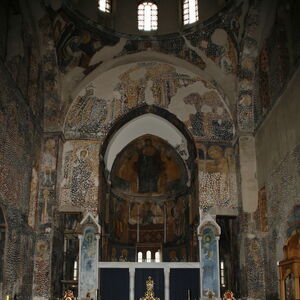 View of the east wall and the sanctuary